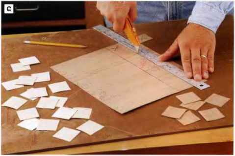 PHOTO After drilling starter holes all four corners both drawer faces carefully cut out the faces from the front and back workpleces The faces are cut from the front and beck parts the wood grain will match when the drawers are dosed